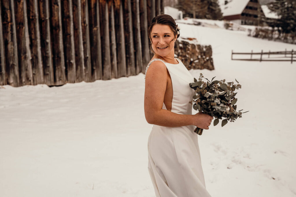 Braut im Schnee